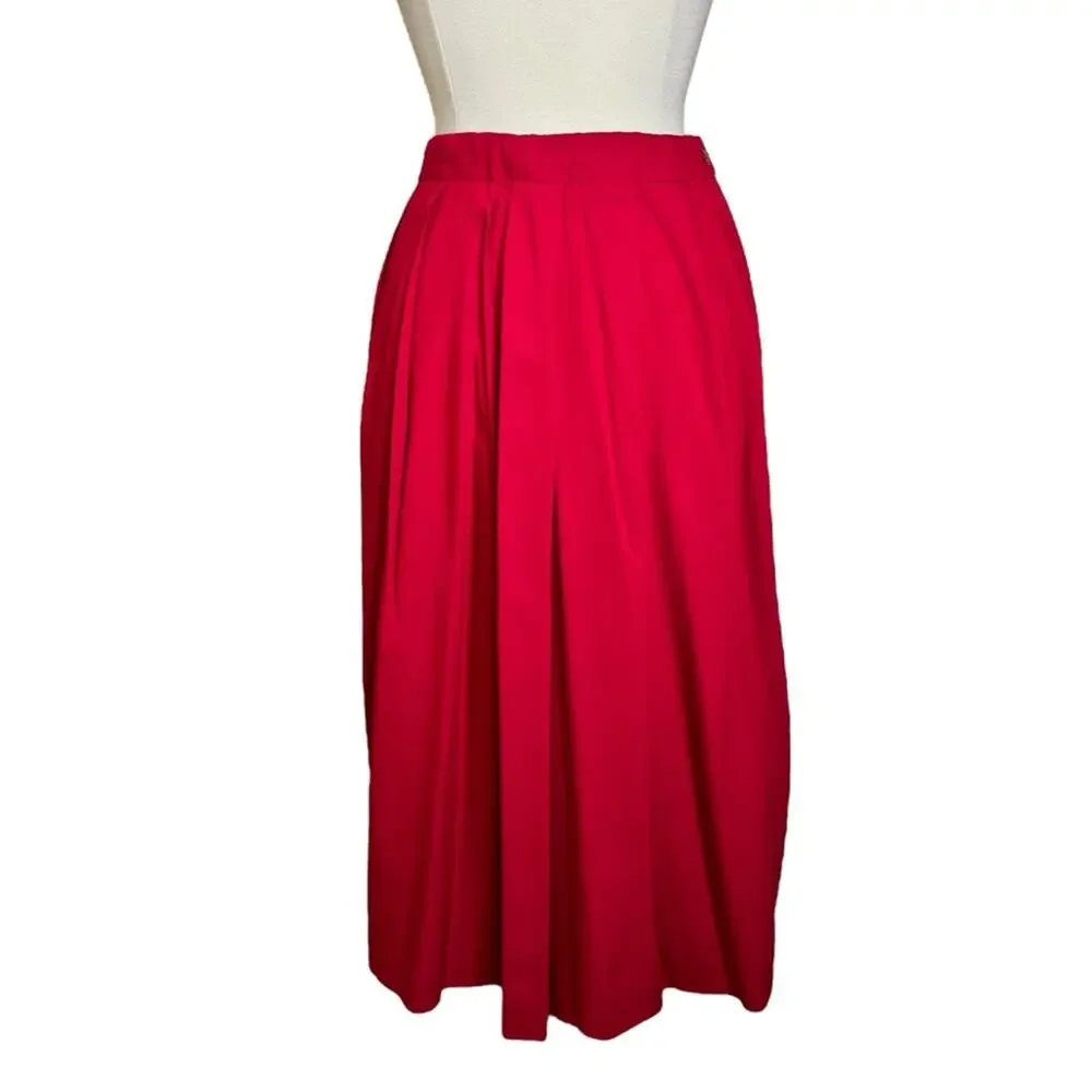 Vintage Pendleton‎ Country Sophisticates Red Midi Skirt Women's Small